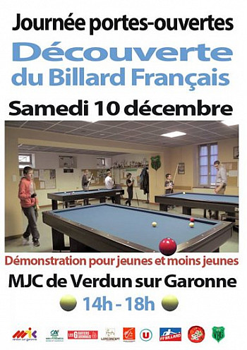 PORTES OUVERTES au CLUB DE BILLARD de VERDUN-sur-GARONNE @Verdun-sur-Garonne #Billard #Tv_Locale