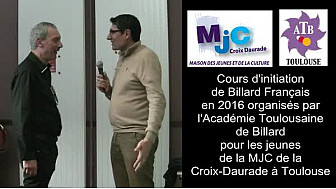 #Toulouse Cours d'initiation au Billard Français des Jeunes de la MJC Croix-Daurade @MJCCroixDaurade 