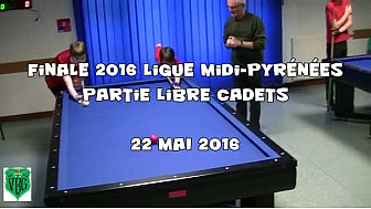 Match de qualification finale 2016 Ligue Midi Pyrénées de Billard Français partie Libre Cadets (moins de 17 ans)