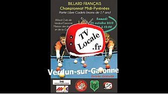 Résultats du championnat régional à la partie libre Cadets (moins de 17 ans) au Billard Club Verdun-sur-Garonne