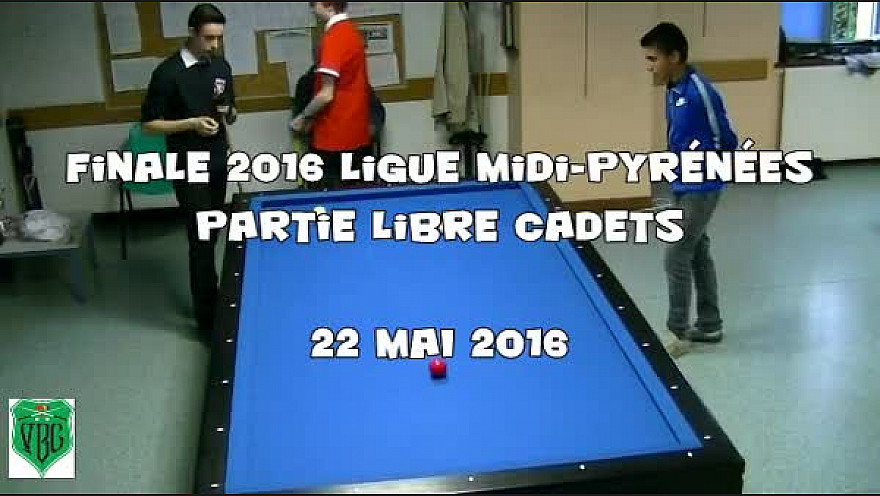Finale 2016 de Ligue Midi Pyrénées de Billard Français partie Libre Cadets (moins de 17 ans)
