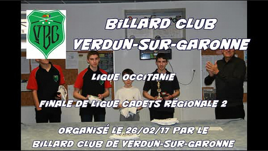 Finale 2017 Ligue @Occitanie de #Billard Français partie Libre Cadets (moins de 17 ans) @Verdun-sur-Garonne #Tv_Locale